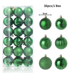 24Pcs 3cm Christmas Balls Christmas Tree Decoration Xmas Hanging Tree Pendants Home Party Christmas Tree Decor New Year Gifts