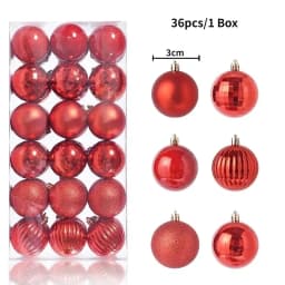 24Pcs 3cm Christmas Balls Christmas Tree Decoration Xmas Hanging Tree Pendants Home Party Christmas Tree Decor New Year Gifts