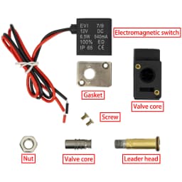 12V 24V 220V Pneumatic Electric Solenoid Valve 2 Position 2 Port Normally Closed Air Magnetic Valve 6mm 8mm Hose Barb Connection