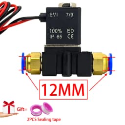 12V 24V 220V Pneumatic Electric Solenoid Valve 2 Position 2 Port Normally Closed Air Magnetic Valve 6mm 8mm Hose Barb Connection