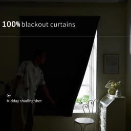 1Pc Self-Adhesive Portable 100% Blackout Curtains, Punch-Free Sunshade Curtains - Heat Insulation, Easy Installation, Available for All Seasons