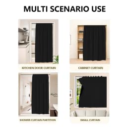 1Pc Self-Adhesive Portable 100% Blackout Curtains, Punch-Free Sunshade Curtains - Heat Insulation, Easy Installation, Available for All Seasons