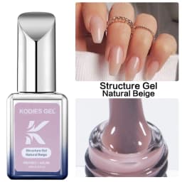 KODIES GEL Structure Rubber Base Gel Nail Polish Ivory Beige Nail Gel Varnish Semi Permanent UV/LED Manicure Nails Art Salon