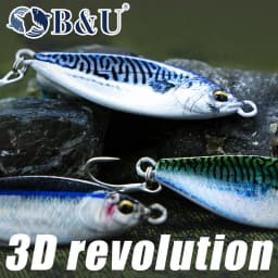 B&U Metal Jig Spinner Spoon Bait Sinking 3D Eye Color Laser Spinning Gear Luring Cast Fishing Tackle Blade Hook Pesca VIB Lure