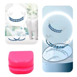 Fake Braces for Teeth - Removable Dental Jewelry with Metal Wire Bracket, DIY Tooth Decoration for Party Cosplay