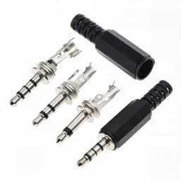 5Pcs 3.5mm Mono Stereo Plug For Microphone Headphone Connector, 2-Pole/3-Pole/4-Pole Audio Adapter