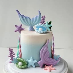Mermaid Theme Cake Decor Birthday Party Decor Girl 1st First Birthday Kids Mermaid Birthday Party Decor Baby Shower Cake Decor