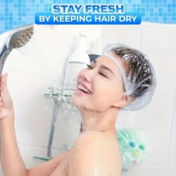300/100/Pack Heavy-Duty Elastic High-Quality Disposable Shower Caps - Transparent Plastic Disposable Head Covers for Travel, Hair Salons, Hair Dyeing, and Haircuts, Suitable for Hair Care, Swimming, and Bathing - Indoor Shoe Covers, Clean and Hygienic, Durable and Hygienic Design, Secure Fit, Easy to Put on and Take Off, Protects Hair | Stable Non-Slip Headgear | Disposable Toiletries
