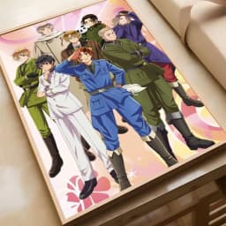1PC Anime Hetalia Axis Powers Poster Self-adhesive Art Waterproof Paper Sticker Coffee House Bar Room Wall Decor
