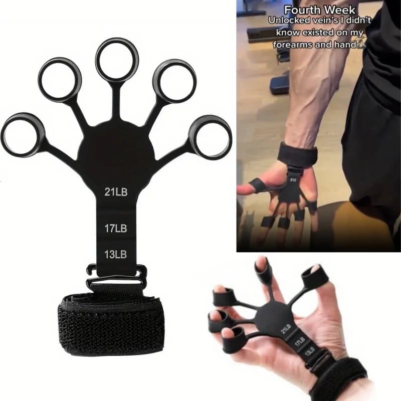5-Finger Trainer Silicone Wrist Grip Strengthener Hand Strength Recovery for Fingers Therapy & Vein Circulation Improvement