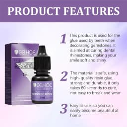 EELHOE Tooth Gem Glue Dental Adhesive for Tooth Gems Diamond Kit Glue Teeth Crystal Jewelry Sturdy Tooth Jewelry Orthodontic Gel