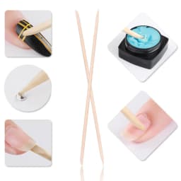 Nail Orange Wood Sticks 100/500Pcs Double Head Cuticle Pusher Remover Pedicure Manicure Sticks Tool 11.5cm Rhinestone Picking