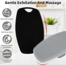 1-2PCS Soft Silicone Exfoliating Brush Cleanser Manual Body Cleansing Scrubber Shower Gentle Massage Bath Brush For Men