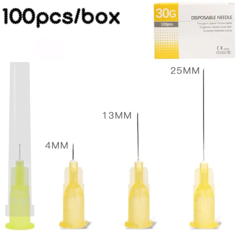 100pcs/box 30G 4mm 13mm Disposable Needle Small Painless Tattoo Needle Injection Needle surgical tool