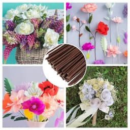 #26 #20 Paper Floral Wire 0.45mm/0.9mm Diameter 36cm 30mm Long Iron Wire Useds For DIY Nylon Stocking Flower Branche Making