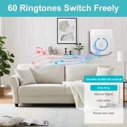 EZHEN Smart Wireless Doorbell Welcome Door Bell 60 song Ringtones Differentiated Doorbell Mute Home Office Call Bell US EU Plug