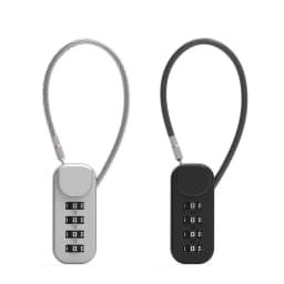 Portable Zinc Alloy 4 Digit Password Lock Wire Rope Anti-theft Backpack Zipper Lock Padlock Luggage Combination Lock Travel