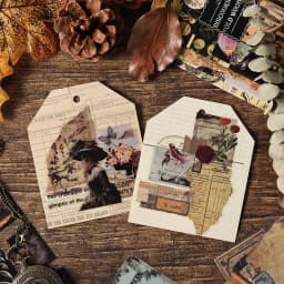 20 Sheets Vintage Scrapbooking Stickers Books PET Materials Creative DIY Journal Collage Material Journaling Supplies Stickers