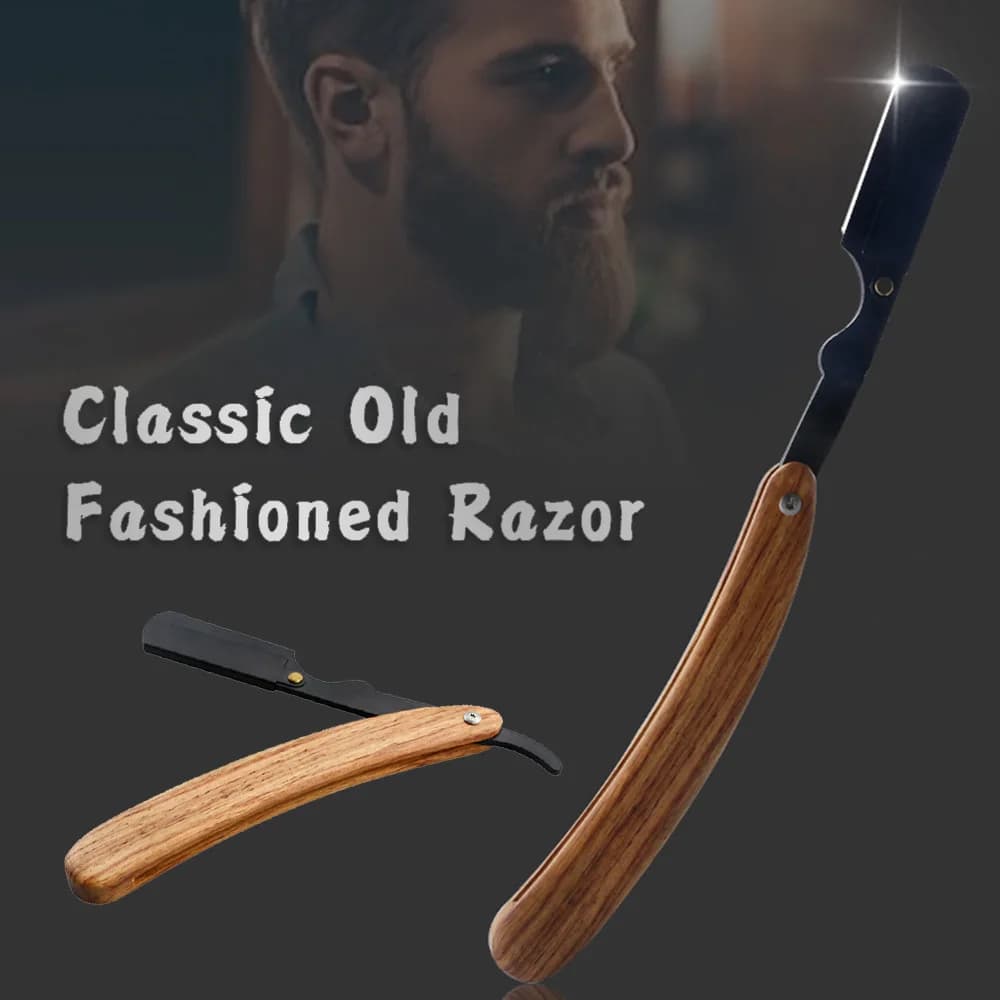 Beard Shaver Rosewood Fold Stainless Steel Beard Shaver Shave The Face Portable Folding Shaver For Men