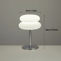 Bauhaus Table Lamp Plastic Lampshade Bedroom Bedside Living Room Nordic Mushroom Lamp 9-Level Brightness Dimming Ambient Light