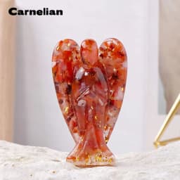 1PC Natural Crystal Guardian Angel Figurine Amethyst Rose Quartz Colorful Healing Stone Gem Craft Gift Home Decor Ornaments