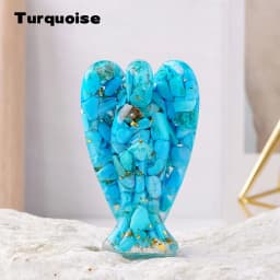 1PC Natural Crystal Guardian Angel Figurine Amethyst Rose Quartz Colorful Healing Stone Gem Craft Gift Home Decor Ornaments