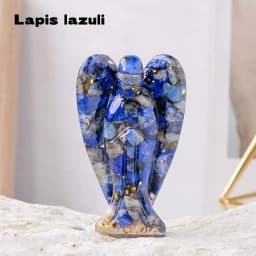 1PC Natural Crystal Guardian Angel Figurine Amethyst Rose Quartz Colorful Healing Stone Gem Craft Gift Home Decor Ornaments