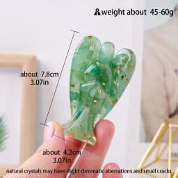 1PC Natural Crystal Guardian Angel Figurine Amethyst Rose Quartz Colorful Healing Stone Gem Craft Gift Home Decor Ornaments