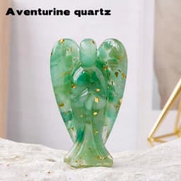 1PC Natural Crystal Guardian Angel Figurine Amethyst Rose Quartz Colorful Healing Stone Gem Craft Gift Home Decor Ornaments