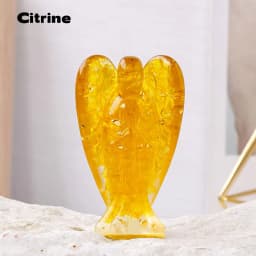 1PC Natural Crystal Guardian Angel Figurine Amethyst Rose Quartz Colorful Healing Stone Gem Craft Gift Home Decor Ornaments