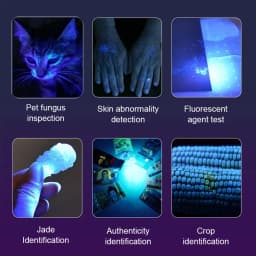 15W High Power UV 395/365nm USB Rechargeable Flashlight Cat Dog Urine Tinea Ore Money Scorpion Fluorescence Marker Purple Light