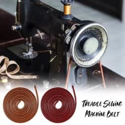 1X Leather Belt Treadle Parts with Hook for Singer Sewing Machine Household Home Old Sewing Machines Sewing Tools Accessories