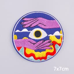 Punk Series Patch Iron On Patches For Clothing Thermoadhesive Patches On Clothes Horror Eyes Embroidery Patch DIY Sewing Patch