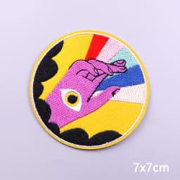 Punk Series Patch Iron On Patches For Clothing Thermoadhesive Patches On Clothes Horror Eyes Embroidery Patch DIY Sewing Patch