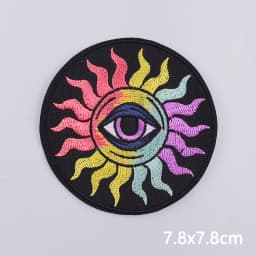 Punk Series Patch Iron On Patches For Clothing Thermoadhesive Patches On Clothes Horror Eyes Embroidery Patch DIY Sewing Patch