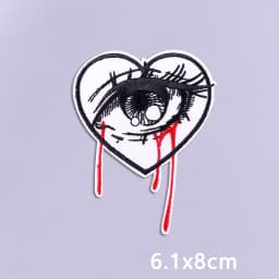 Punk Series Patch Iron On Patches For Clothing Thermoadhesive Patches On Clothes Horror Eyes Embroidery Patch DIY Sewing Patch