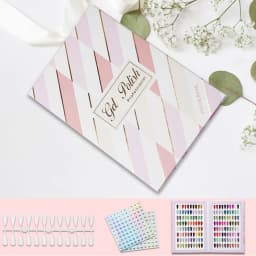 160/180/216 Colors Fake Nails Tips Display Book Nail Polish Storage Book Nail Styles Showing Book with 240PCS Fake Nails Tools