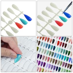 160/180/216 Colors Fake Nails Tips Display Book Nail Polish Storage Book Nail Styles Showing Book with 240PCS Fake Nails Tools