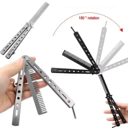 Portable Folding Butterfly Knife Trainer Stainless Steel Pocket Practice Training Tool for Outdoor Games Hand Movements No Edge