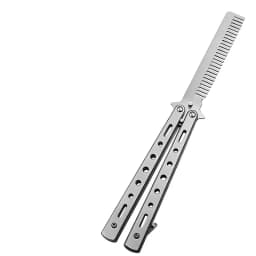 Portable Folding Butterfly Knife Trainer Stainless Steel Pocket Practice Training Tool for Outdoor Games Hand Movements No Edge