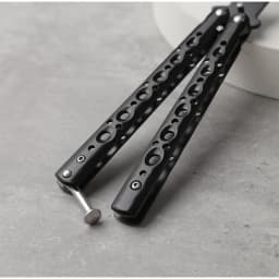 Portable Folding Butterfly Knife Trainer Stainless Steel Pocket Practice Training Tool for Outdoor Games Hand Movements No Edge