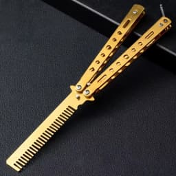 Portable Folding Butterfly Knife Trainer Stainless Steel Pocket Practice Training Tool for Outdoor Games Hand Movements No Edge