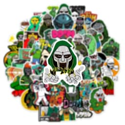 10/30/50PCS Hip Hop Rapper Mf Doom Stickers Singer Graffiti DIY Skateboard Phone Luggage Laptop Guitar Toys Decals For Fan Kids