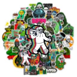 10/30/50PCS Hip Hop Rapper Mf Doom Stickers Singer Graffiti DIY Skateboard Phone Luggage Laptop Guitar Toys Decals For Fan Kids