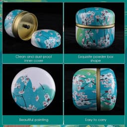 Makeup Puff and Powder Container for Body Dusting Powder Case with Puff for Women Loose Powder Containers with Puff for Travel