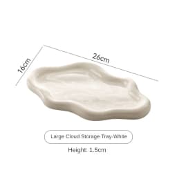 Instagram Influencer Photo Props Ceramic Jewelry Storage Tray Display Tray Storage Tray Light Luxury Ceramic Jewelry Large Size