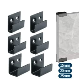 4pcs Ceramic Tile Display Holder Corner Bracket Stainless Steel Pendant Fixing Hooks Wall Mount Buckle U-Shaped Hangers Fastener