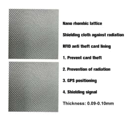 Faraday Fabric EMI RFID Shielding-Block WiFi/RF Military Grade Radiowave Microwave Electromagnetic Fields Anti-Radiation Cloth