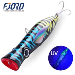 FJORD Popper Fishing Lure 49g Topwater Floating Surface Bait With Treble Hooks Big Mouth Saltwater Sea Hard Baits Fishing Goods