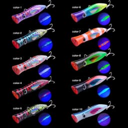 FJORD Popper Fishing Lure 49g Topwater Floating Surface Bait With Treble Hooks Big Mouth Saltwater Sea Hard Baits Fishing Goods